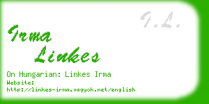 irma linkes business card